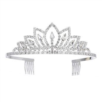 Poj niam Bridal Tiara Hnub yug Party Crown Pageant Tiara Nrog Combs