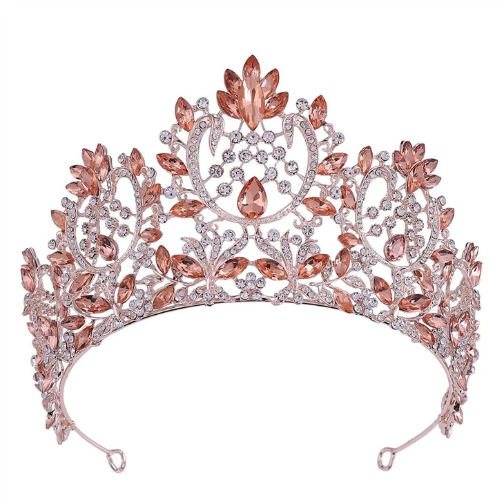 Crystal Kab tshoob Hair Accessories Bride Pageant Tiaras Crowns For Queens